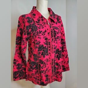 For Cynthia Boiled Wool Jacket Fushia and Pink